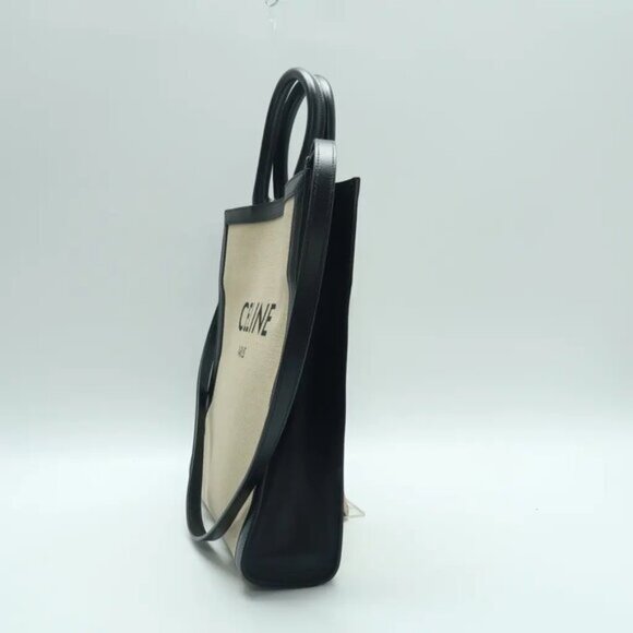 Celine Cabas Brown Canvas Satchel 982-061925 - Picture 3 of 12